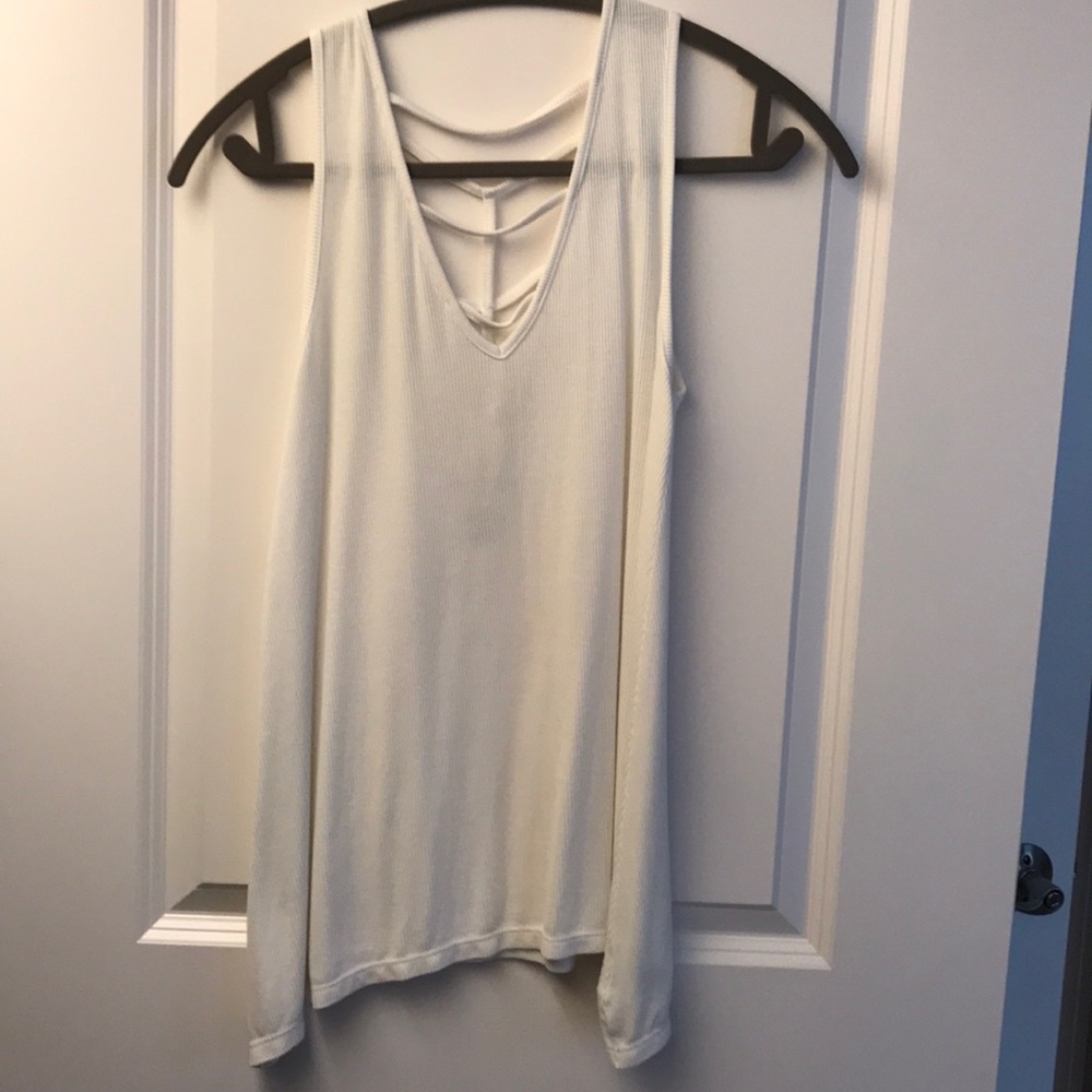 American Eagle soft and sexy ribbed caged tshirt